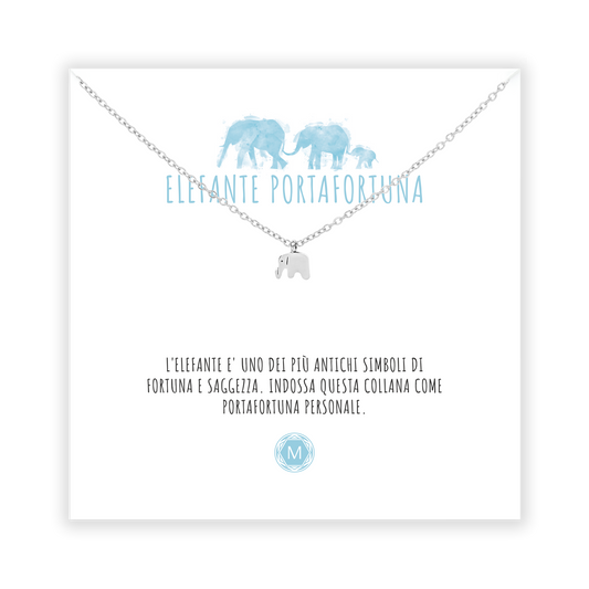 ELEFANTE PORTAFORTUNA Collana