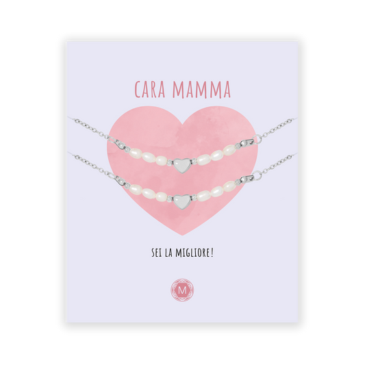 CARA MAMMA (CUORE) 2x Bracciale
