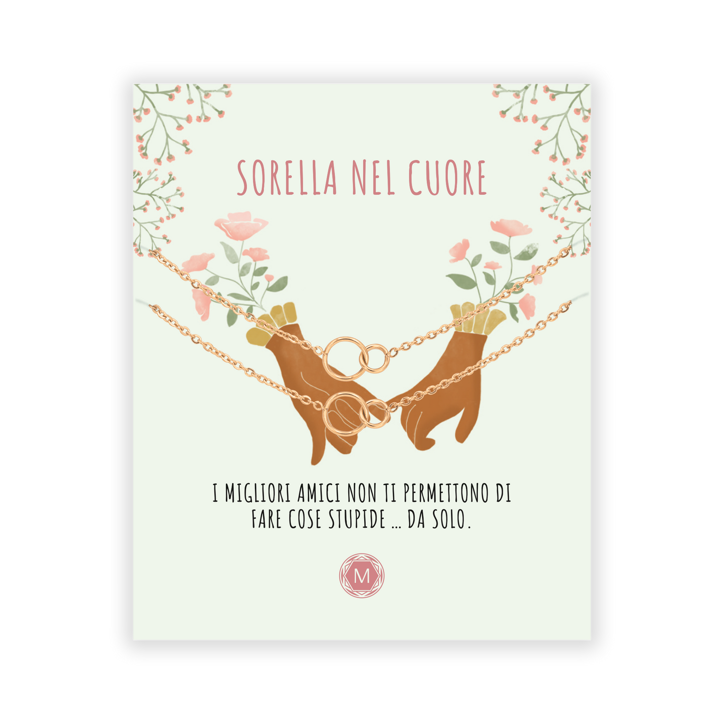 SORELLA NEL CUORE 2x Bracciale