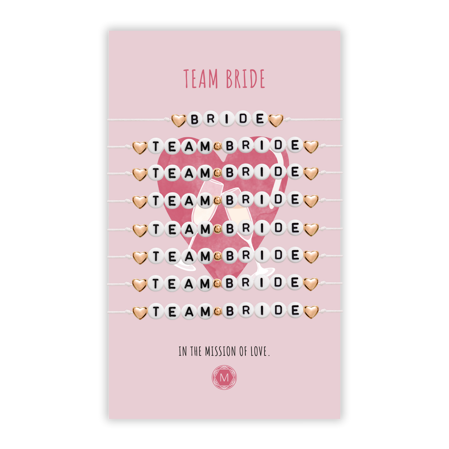 TEAM BRIDE 8x Bracciale Set