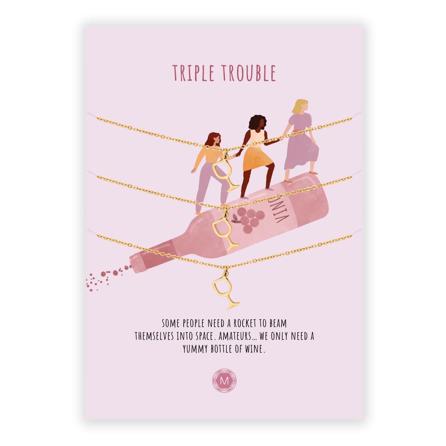 TRIPLE TROUBLE 3x Collana