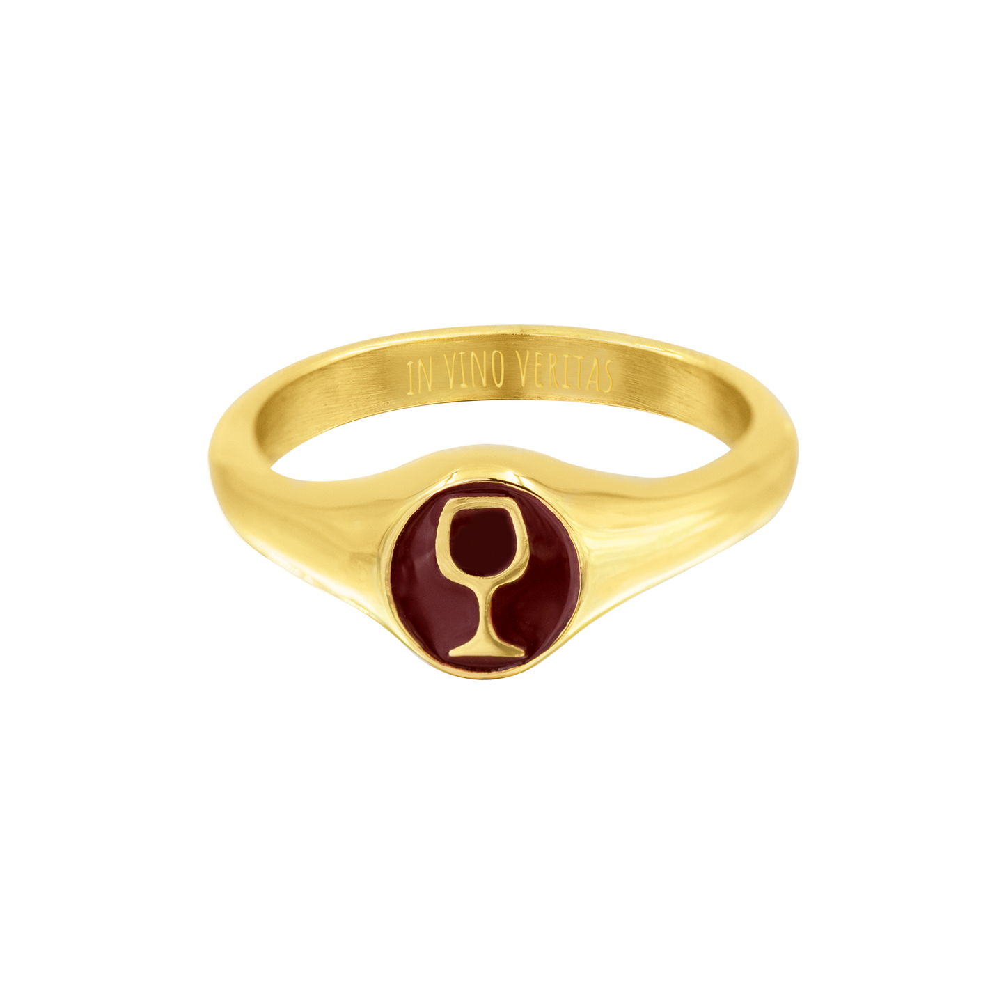 RED WINEGLASS Anello Oro