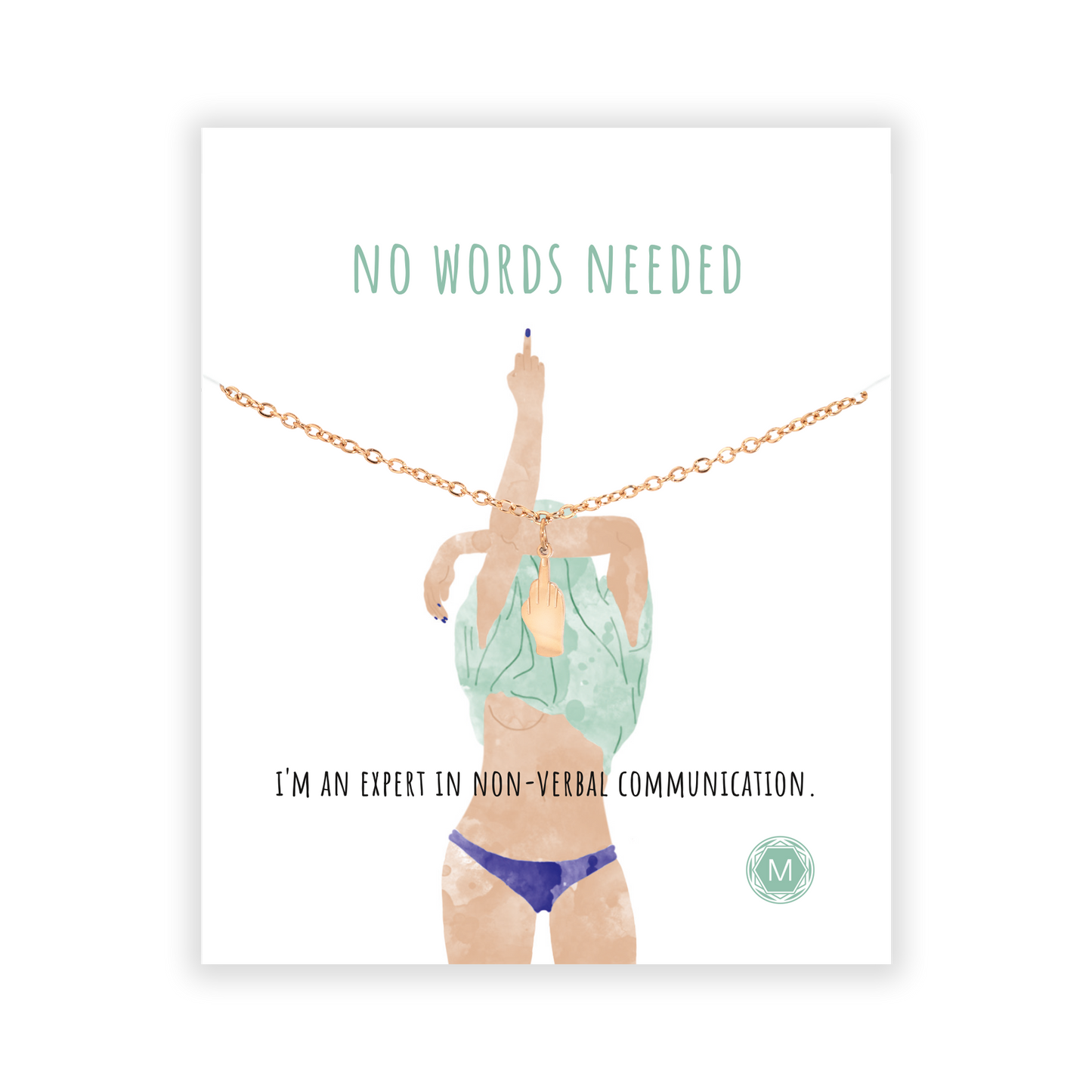 NO WORDS NEEDED Bracciale