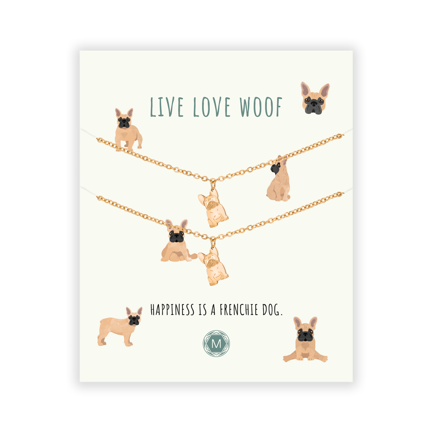 LIVE LOVE WOOF 2x Bracciale
