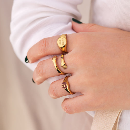 FUCK OFF Anello Argento