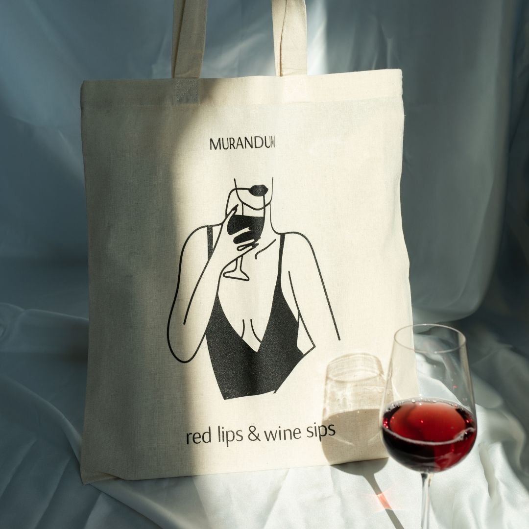 MUR Juta Shopper Red Lips Wine Sips