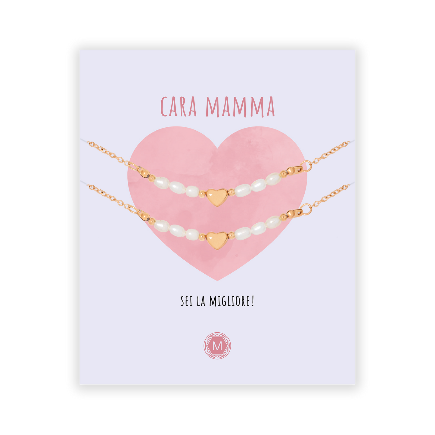 CARA MAMMA (CUORE) 2x Bracciale