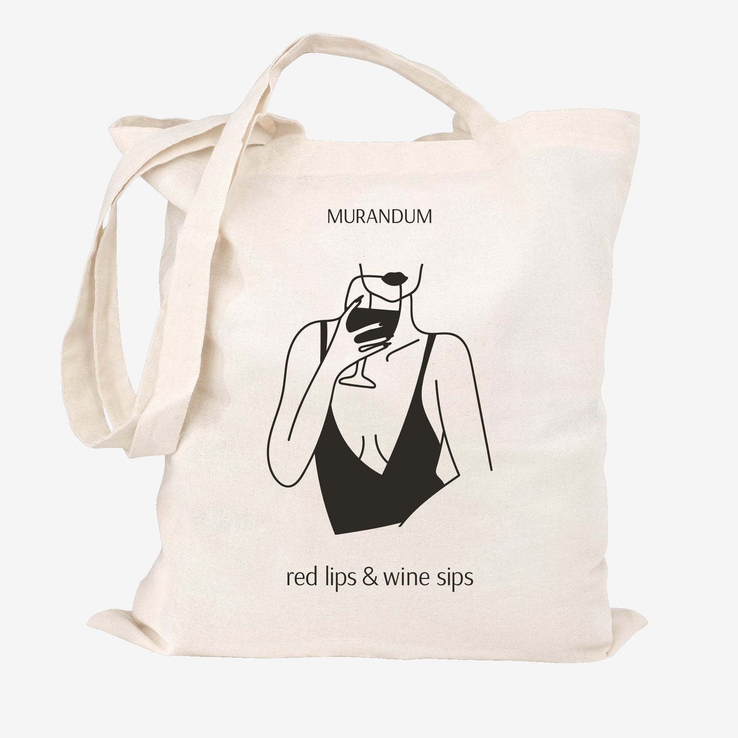 MUR Juta Shopper Red Lips Wine Sips