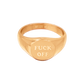 FUCK OFF Anello Oro Rosa