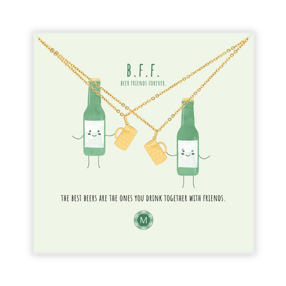 B.F.F. BEER FRIENDS FOREVER 2x Collana