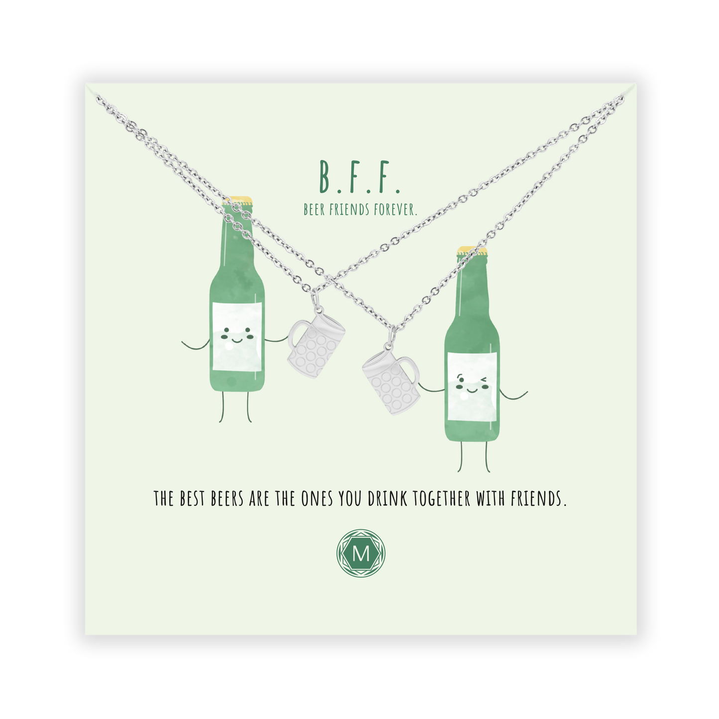 B.F.F. BEER FRIENDS FOREVER 2x Collana